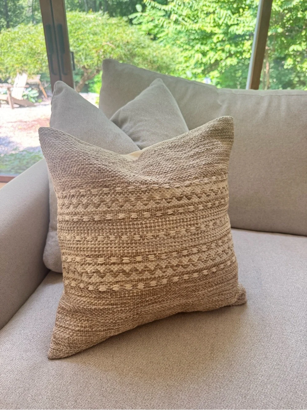 Woven Textured Accent Pillow Cases - Natural Tan